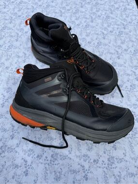 Trail-Ready Men's Black and Orange Hiking Boots